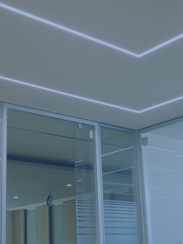 Luci a led ufficio moderno